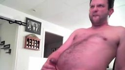 Bear Man Spitting, Jerking and Cum