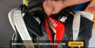 Jerking off in the Hockey Change Room