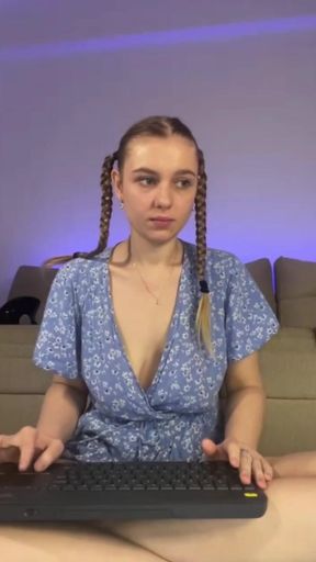 Riding dildo so hard   Clip 1