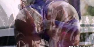 Ebony MILF Moriah Mills squirts on huge cock