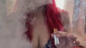 Fucking my lungs with 5 Marlboro red at once! With coughs and difficult breathing