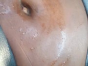 Navel Play With Ice