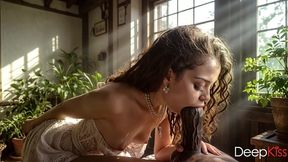 a sexy hippie girl gently took my thick cock deep into her throat and revealed in the blowjob[ai]