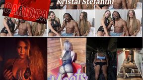 Hot blonde Brazilian milf Baiana rides black BBC in POV FFM threesome