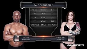Strong Busty Redhead Sucks Off And Gets a Hard BBC Fuck For Loosing the Fight