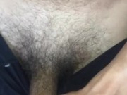 Hard cock busting bulge in underwear bouncing out