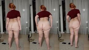 big-assed playful strip dance