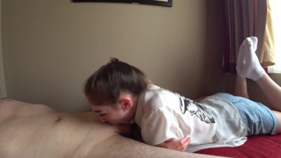 Amazing blowjob and Throatpie