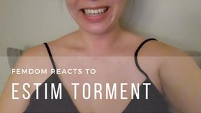 Femdom Reacts to **** Estim Torment