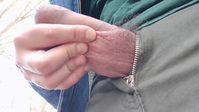 Like an Eunuch - Empty Ballsack on Soft and Hard Cock and Cumshot - Cum Drops Right on Camera Lens