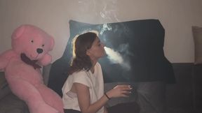 LOVE - WIDE ANGLE NOSE EXHALES SMOKE