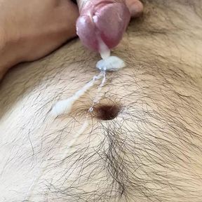 Playing with my cock until I cum heavy