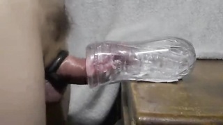 Masturbación con juguete, anillo orgasmo intenso