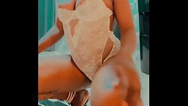 white lingerie slim thick babe twerking and teasing jelly ass