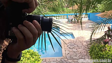 Henrique no making of sendo chupado e mijando no Arthur