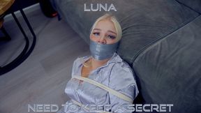 Luna's Secret: A Tale of Bondage and Silence MP4 HD ( bondage, handgrabbed, tied up, gagged, duct tape, hogtie, struggling, moaning, cleave gag, shower, helpless )