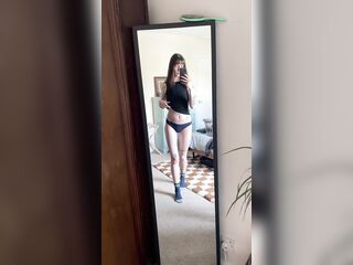 Thigh gap cutie reveals petite breasts