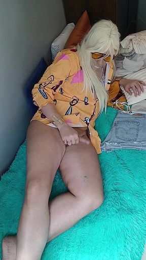 A Cute New Dress, Then Taking off My Bikini and Getting My Ass All Oiled up... and Finishing with Another Orgasm.
