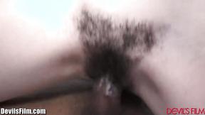 ”Nanny is horny after work so she rides the boss”