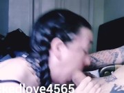 Sexy goth Mrs.wicked gives slobbering deepthroat CUM IN MOUTH EXPLOSION