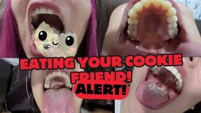 Eating my little tasty food