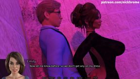 SexBot 63 - cumshot on the back of the teacher at the party