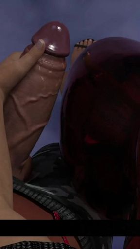 Luna Giving Handjob To Milf Black Shemale Huge Cock   Clip 2