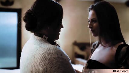Hot real brunette MILF stepmom needs to take care of her sex drive