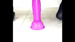 Curvy Trans Latina Rides dildo Hard, then takes Cum Shower Across Her Plump Ass – Hot