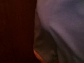 Grey Shorts Freeballing (Commando) flaccid cock swinging