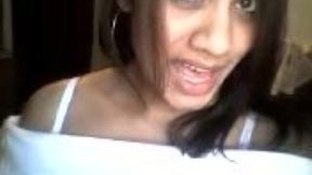 Awesome Indian cute girl with big boobies on home video
