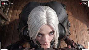 i tamed this cruel lady maria in an antique coat, took her deadly blades and fucked her wet pussy hard on the floor [ai]