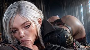 i tamed this cruel lady maria in an antique coat, took her deadly blades and fucked her wet pussy hard on the floor [ai]