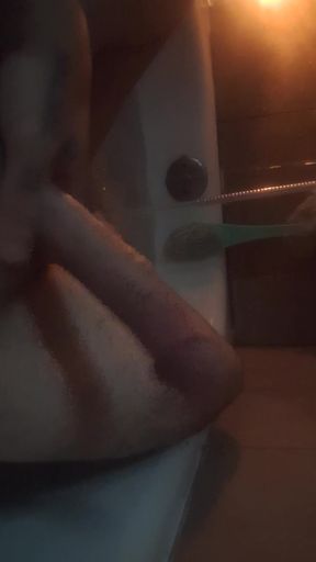 Relaxing bathroom alone time