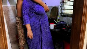 Indian Hot Mallu Aunty Ass Fucked in Kitchen When She Was Cooking