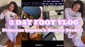 3 DAY FOOT VLOG : Princess Sophia's Smelly Socks !