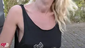 Real Public Assfuck - Horny Blonde Gets Fucked Rough in Parking Lot