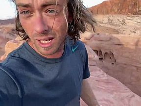 Fit couple have hot sex in the Valley of Fire