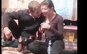 After drinking beer.
