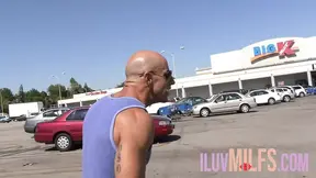 Busty big-titted MILF with tattooed pussy takes a smashing
