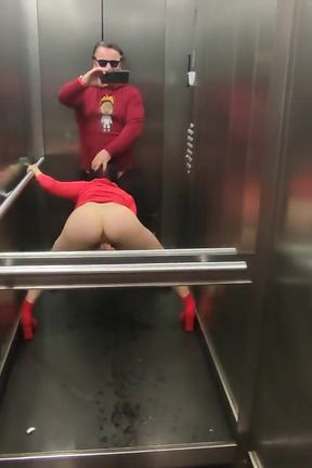 Very Risky Sex in a Elevator with Hot Neighbor Dada Deville