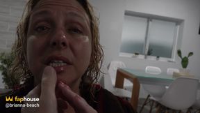 Step-stepmom Comes Home Soaking Wet - Brianna Beach Creampie