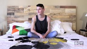 Tattooed Avery Jones Cant Stop Stroking His Massive Dick