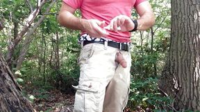 Jerking off in the Woods, Showing a Little Sagging in My Favorite American Eagle Ae Boxers. Long Edge Session. Verbal