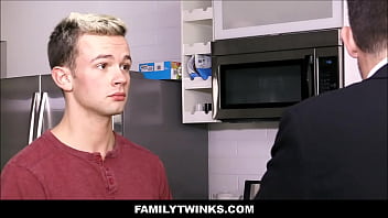 Hot Step Dad Fucked Blonde Twink Step Son In Kitchen - Logan Cross, Lance Hart