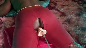 Fuck My Pussy Through This Hole in My Leggings - Fucked by a Fucking Machine