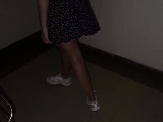 Screw Tinder - Large Butt Stranger Give Me Her Constricted Cunt In Random Entrance But I Unintentionally Cum Inside!