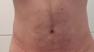 Amateur caged slave punishment and humiliation: nipple play, naked man, and chastity cage