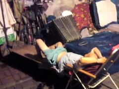 Str8 spy and touching a homeless