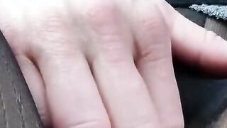 Stepmum Masturbates through her Stockings while driving the OUTDOOR highway